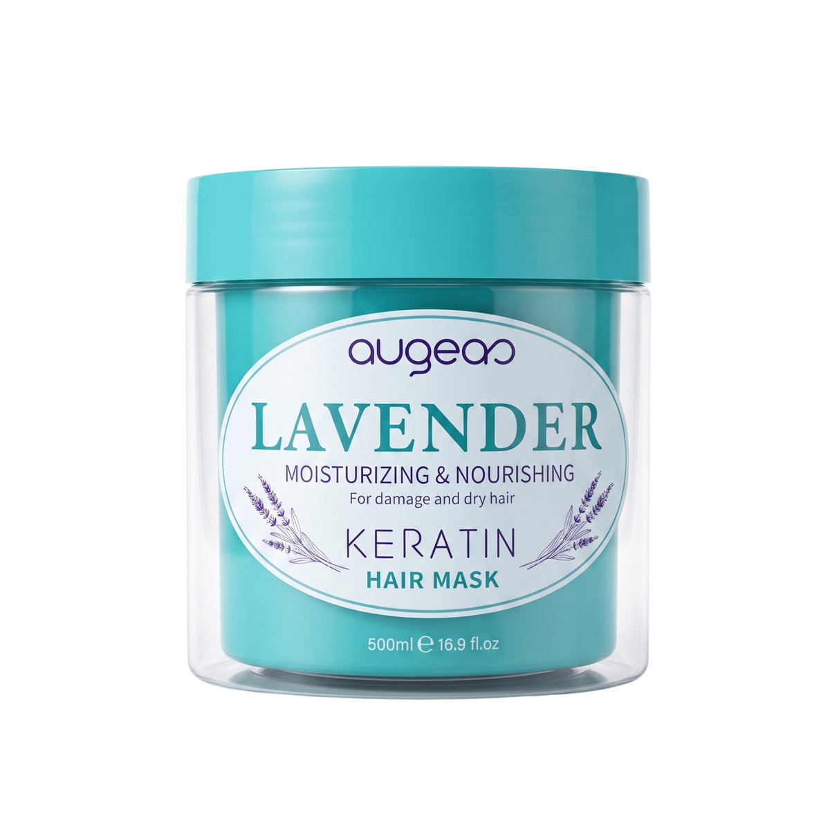 Augeas Lavender Keratin Hair Mask 500ml jar for dry damaged hair