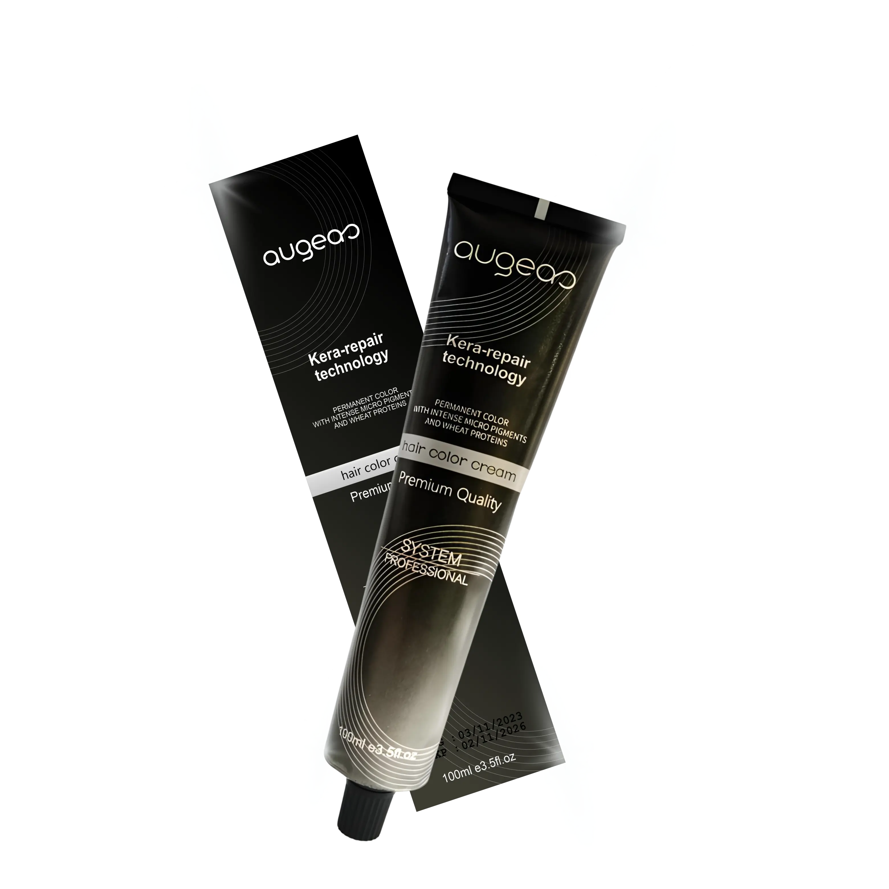 Augeas Hair Color 100ml – Low Ammonia Hair Dye with Kera Repair for Healthy Hair