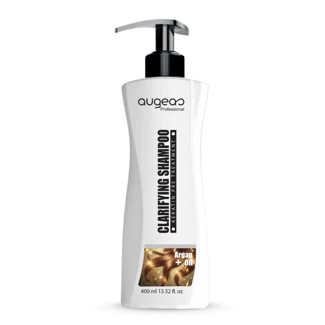Augeas Clarifying Shampoo 400ml keratin pre-treatment bottle