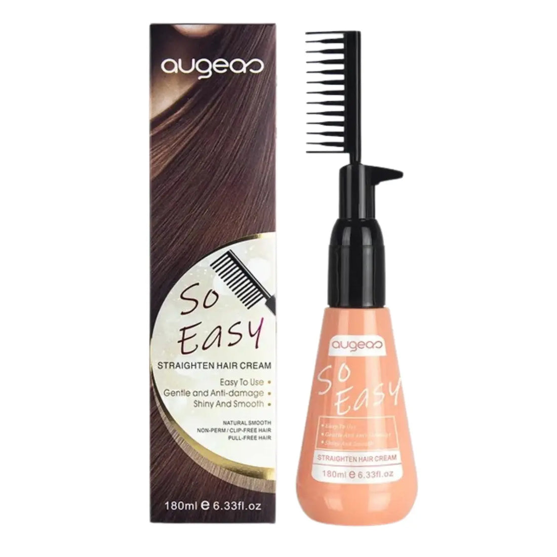 Augeas Hair Straightening Cream 180ml With Comb