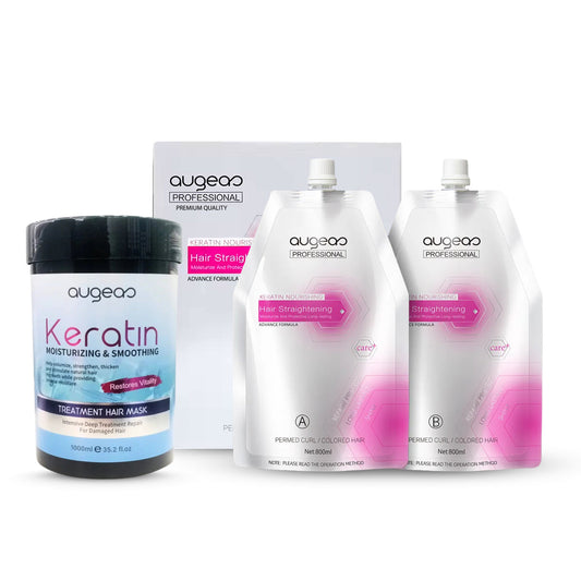 Augeas Rebonding Deal 2 - Pink Rebonding Kit 800ml with Argan Oil 100ml